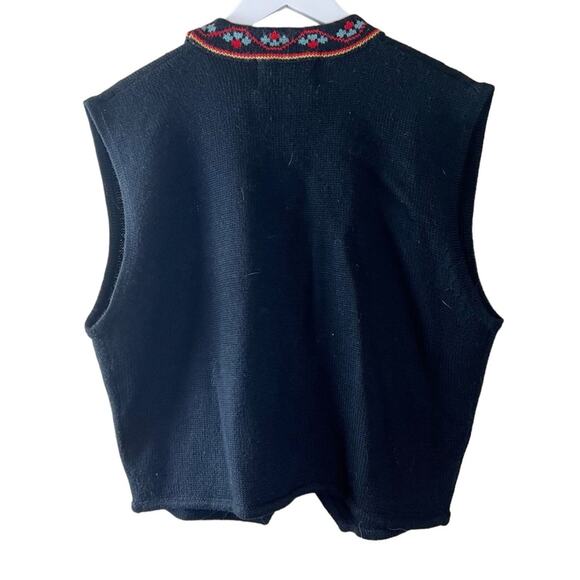 Vintage Obermeyer Folk‎ Art Wool Knit Meg Sweater Vest Women's XL - Picture 4 of 6